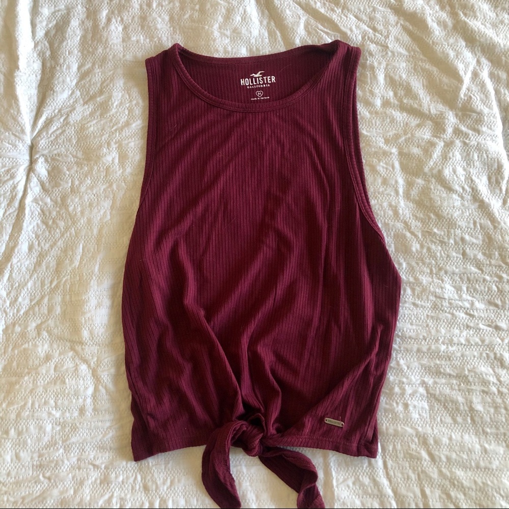 NWOT Hollister cropped tie tank top